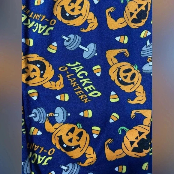 Funny Pumpkin Pants - Jacked O Lantern "Lifting Weights" - Picture 2 of 8